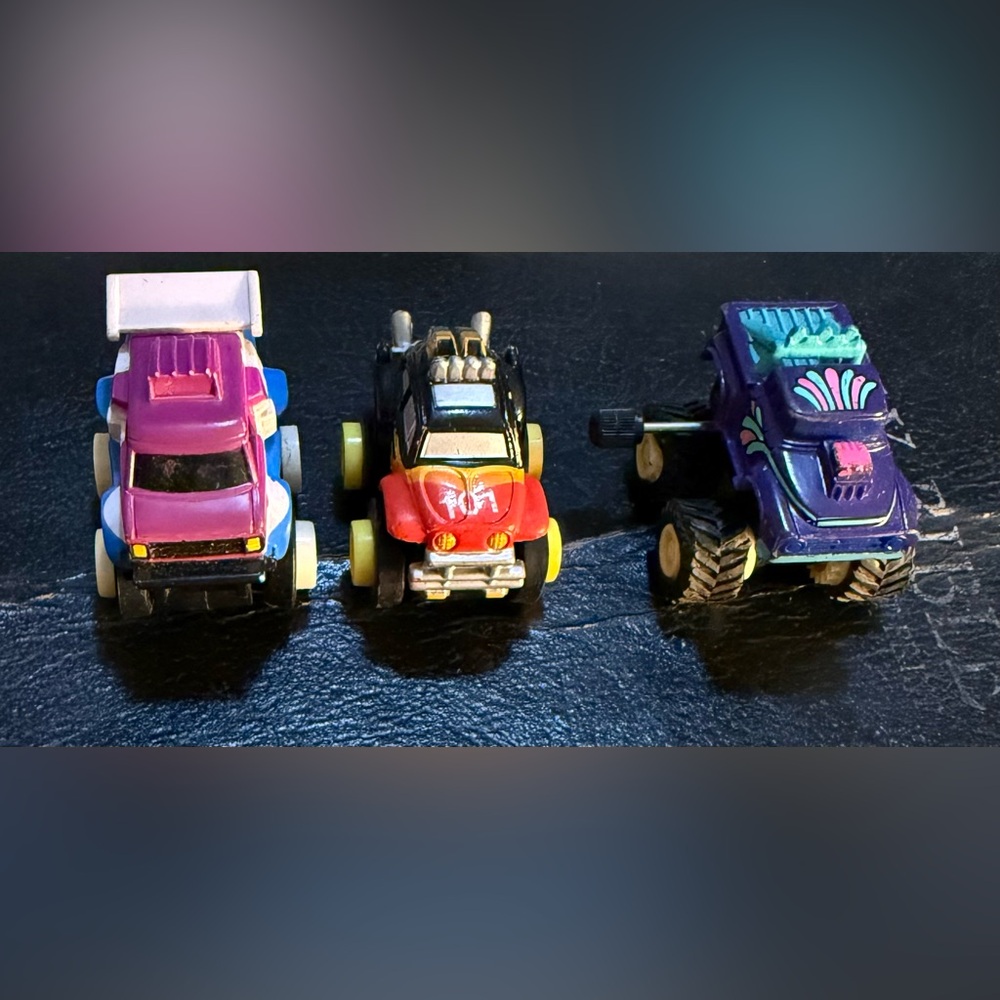 Micro Machines Stunt Maniacs Baja Beetle - Chevy Van - Crankers 56’ Ford Pick Up
